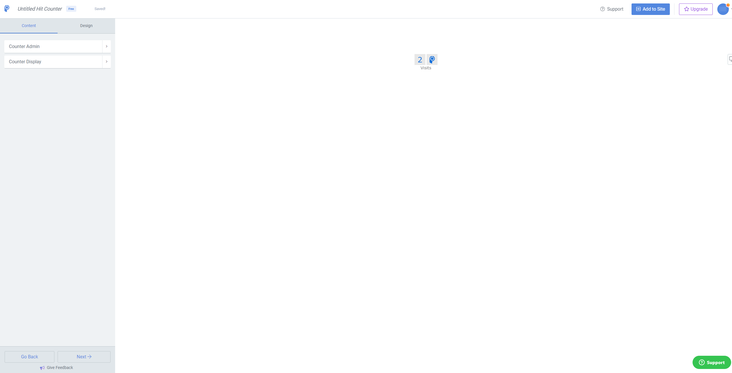 View of the POWr user interface